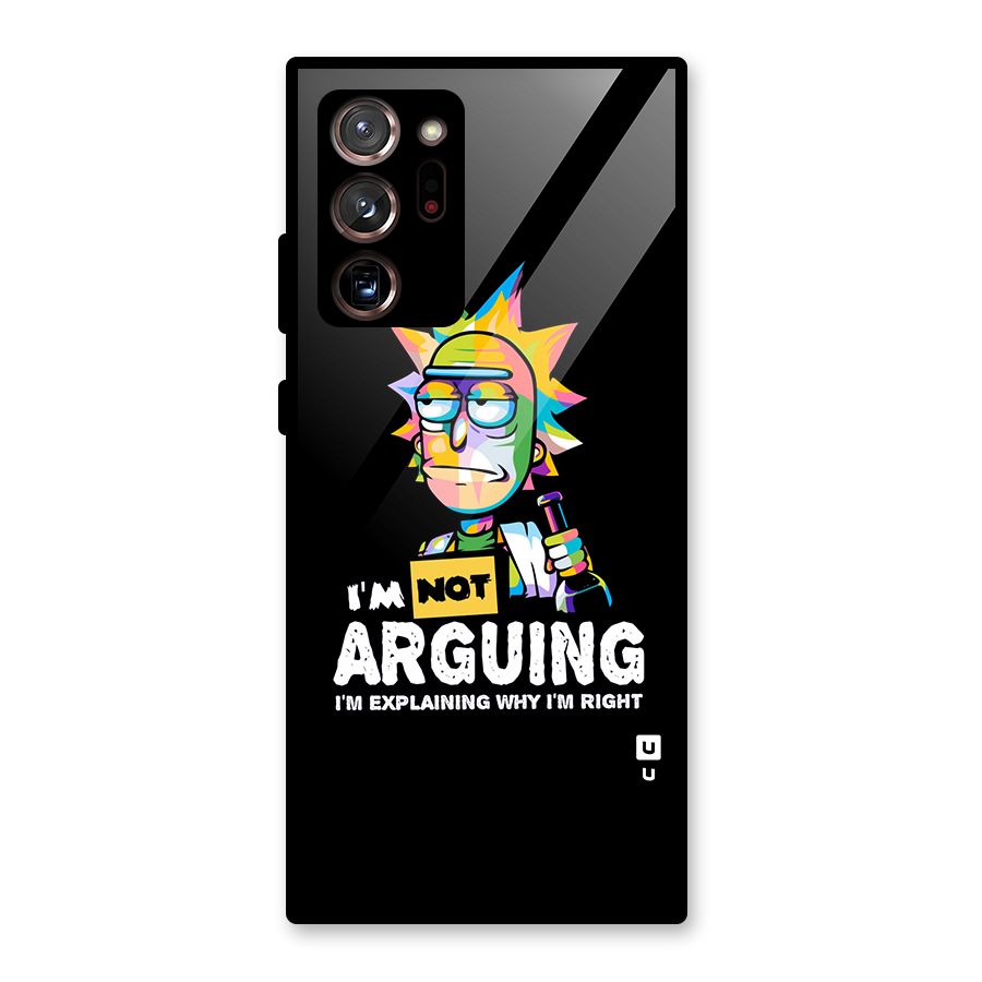 Not Arguing Explaining Glass Back Case for Galaxy Note 20 Ultra