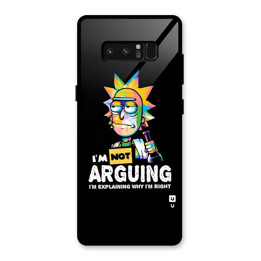 Not Arguing Explaining Glass Back Case for Galaxy Note 8