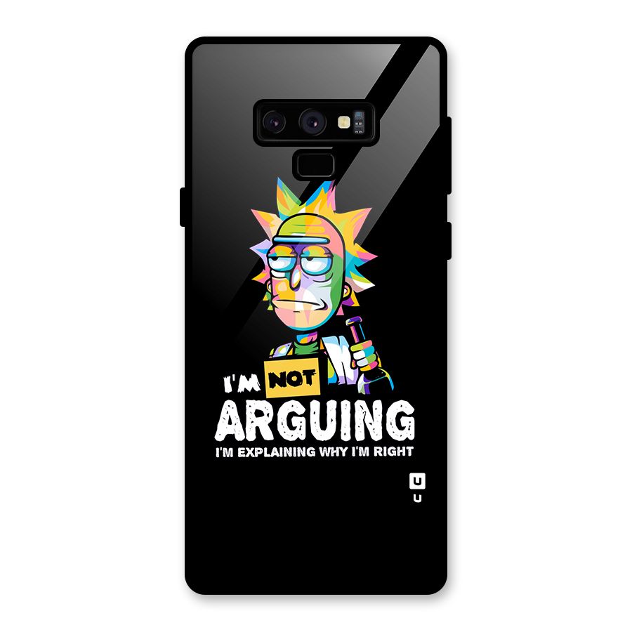 Not Arguing Explaining Glass Back Case for Galaxy Note 9