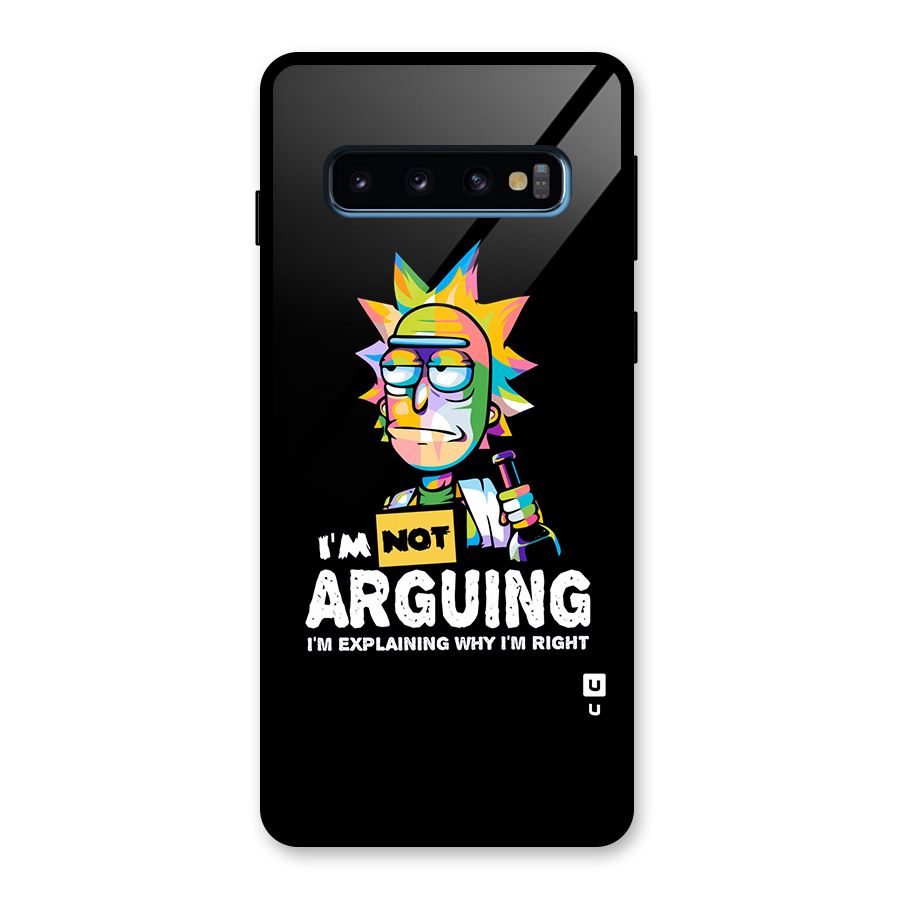 Not Arguing Explaining Glass Back Case for Galaxy S10