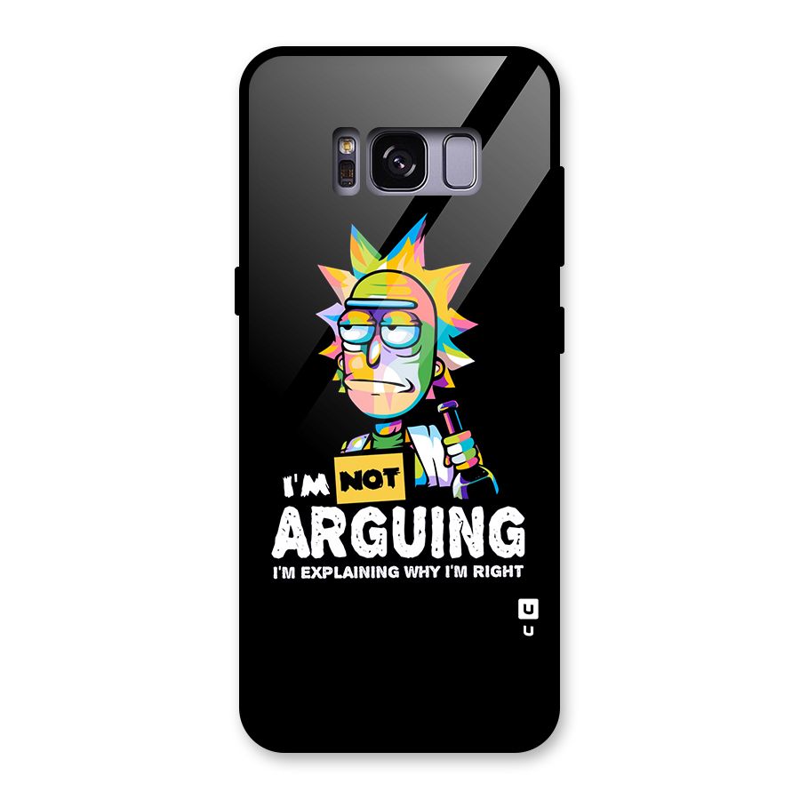 Not Arguing Explaining Glass Back Case for Galaxy S8