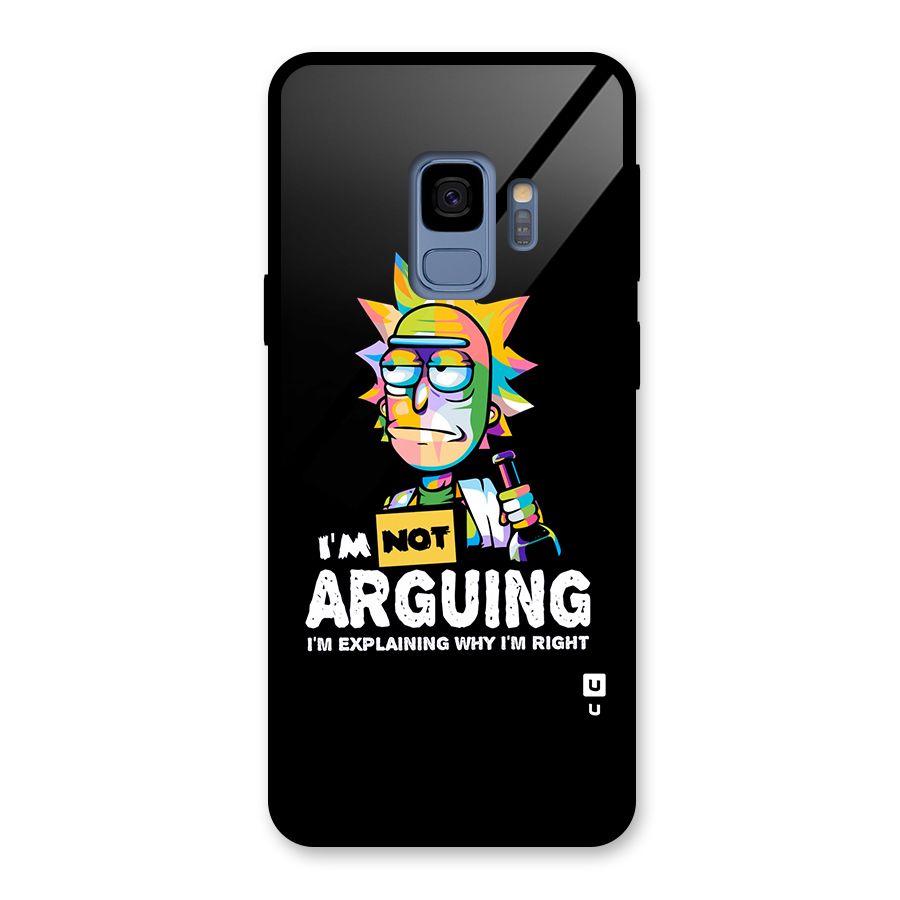 Not Arguing Explaining Glass Back Case for Galaxy S9