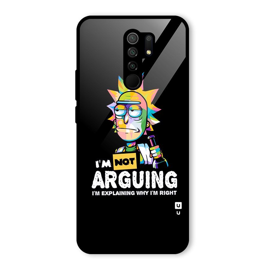 Not Arguing Explaining Glass Back Case for Poco M2