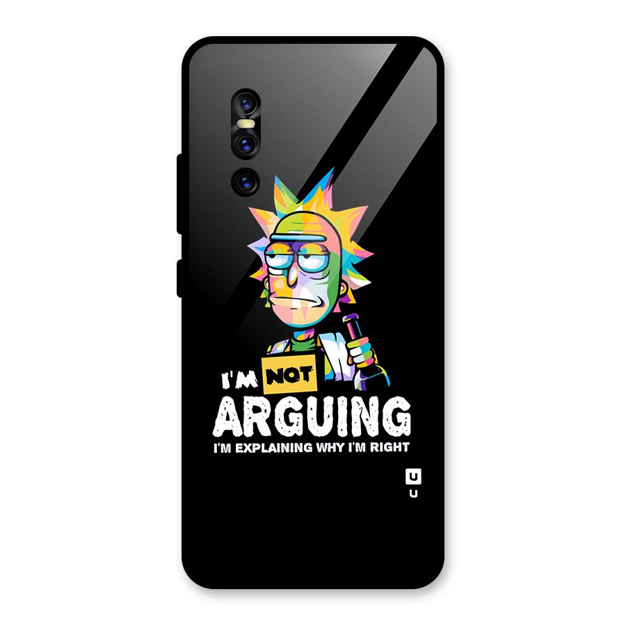 Not Arguing Explaining Glass Back Case for Vivo V15 Pro
