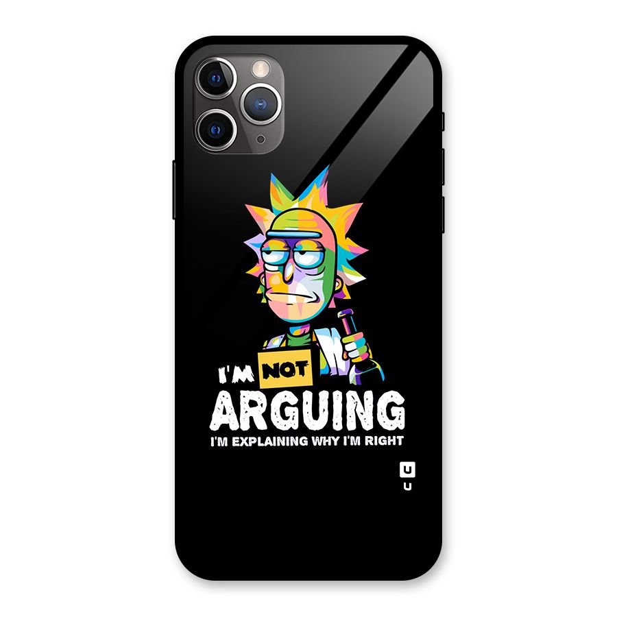 Not Arguing Explaining Glass Back Case for iPhone 11 Pro Max