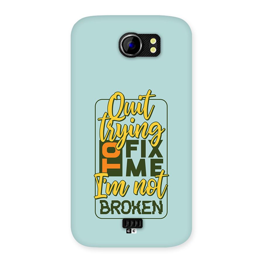 Not Broken Back Case for Canvas 2 A110
