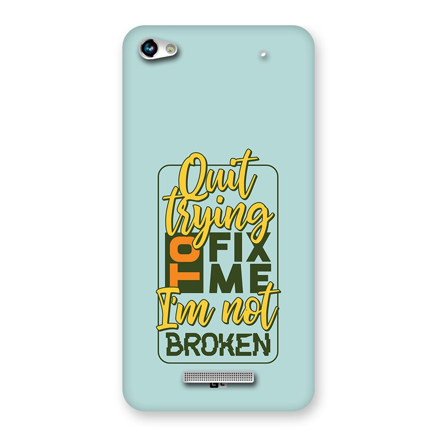 Not Broken Back Case for Canvas Hue 2 A316