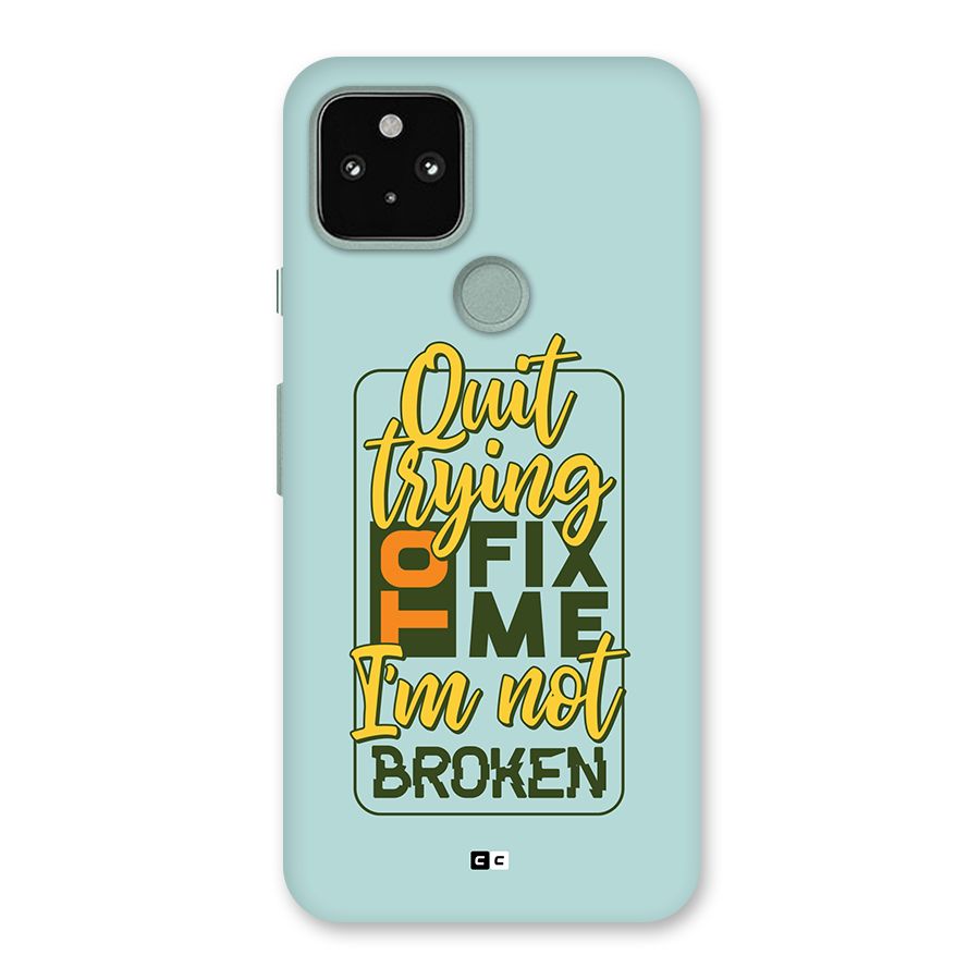 Not Broken Back Case for Google Pixel 5