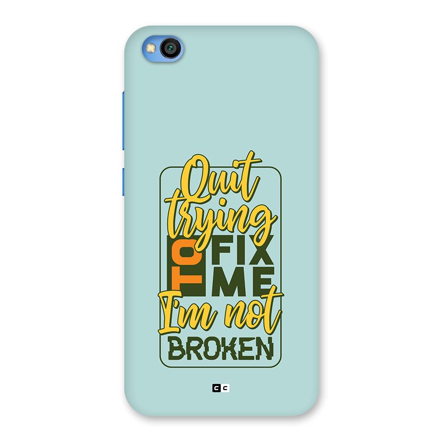 Not Broken Back Case for Redmi Go