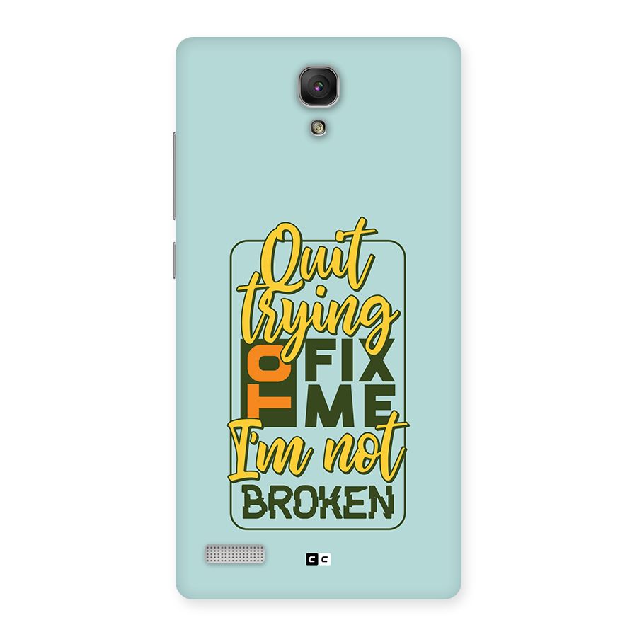 Not Broken Back Case for Redmi Note