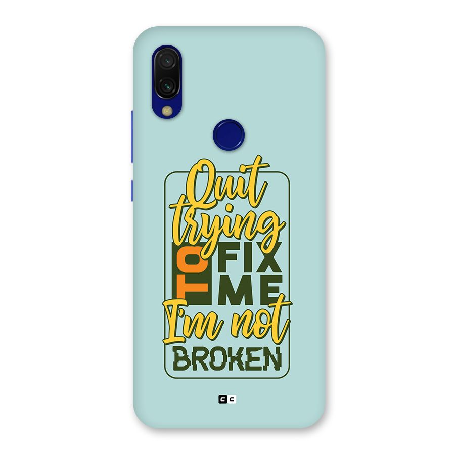 Not Broken Back Case for Redmi Y3