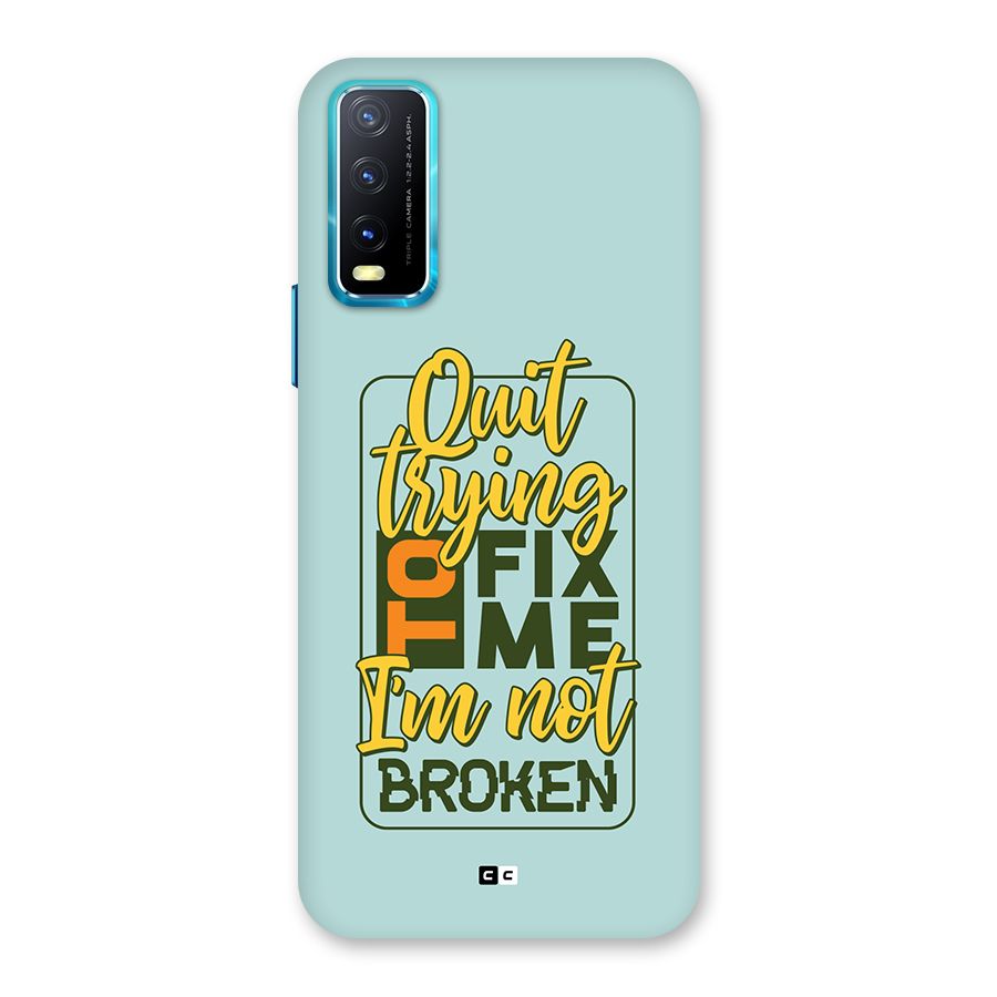 Not Broken Back Case for Vivo Y12s