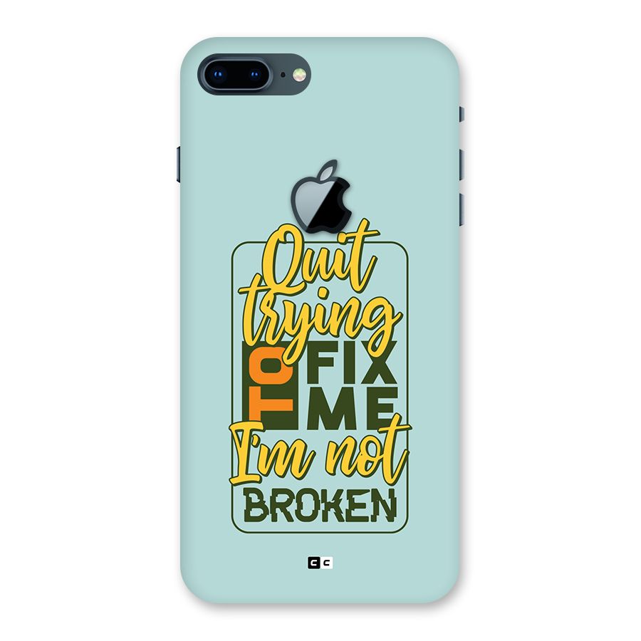Not Broken Back Case for iPhone 7 Plus Apple Cut