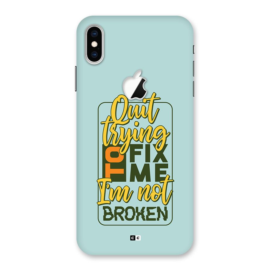 Not Broken Back Case for iPhone XS Max Apple Cut