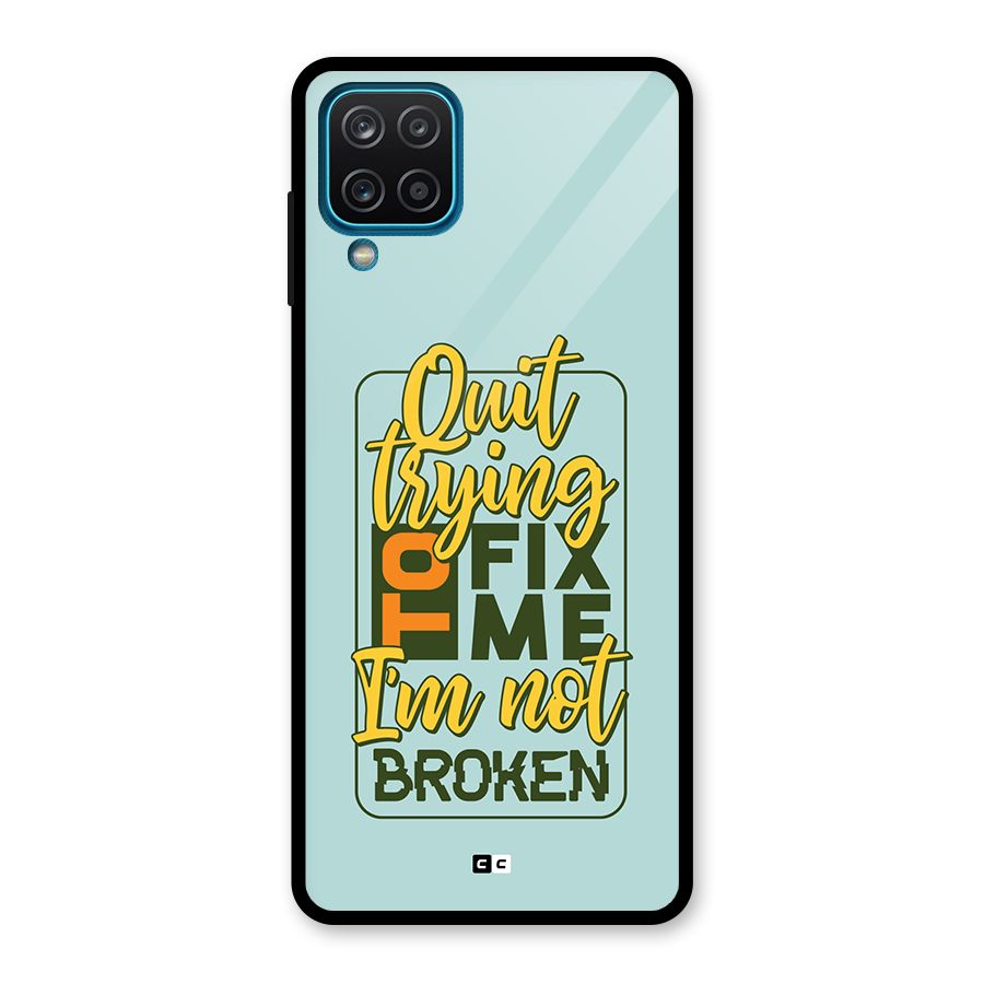Not Broken Glass Back Case for Galaxy A12