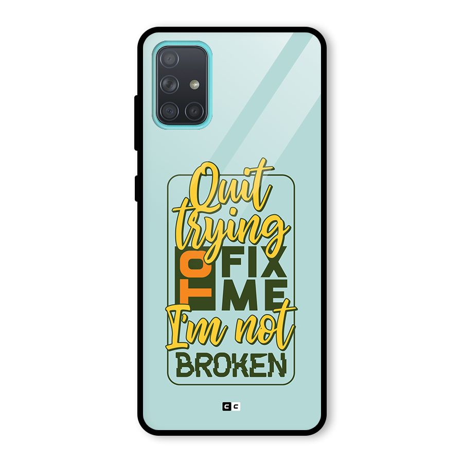 Not Broken Glass Back Case for Galaxy A71