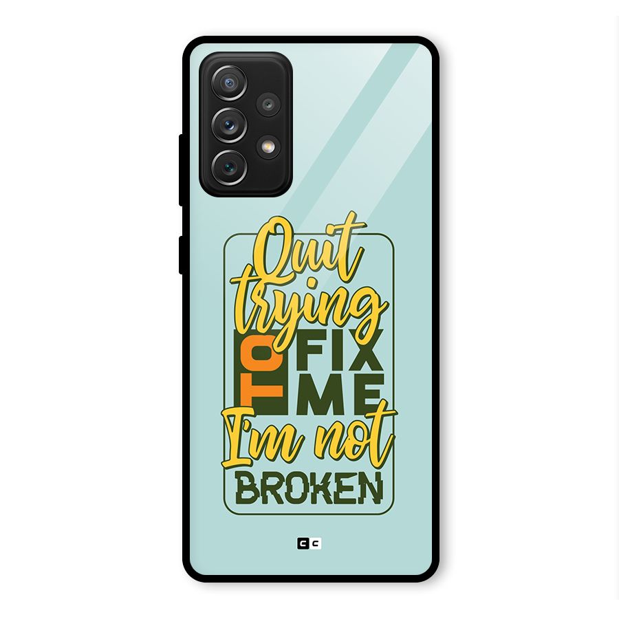 Not Broken Glass Back Case for Galaxy A72