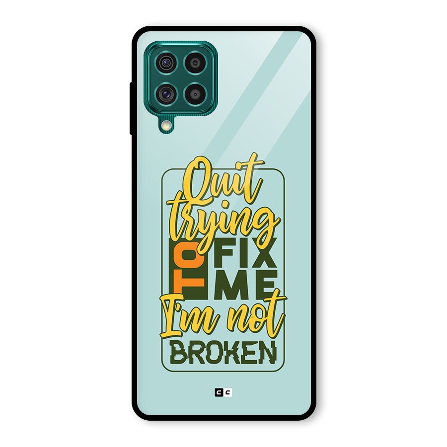 Not Broken Glass Back Case for Galaxy F62