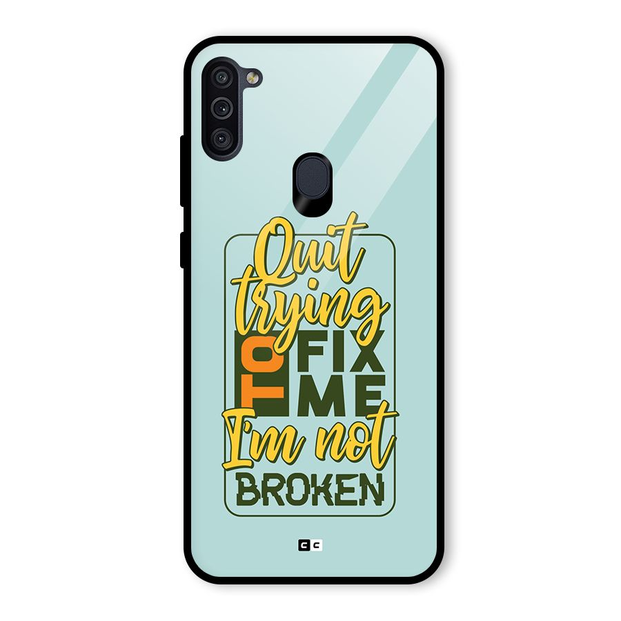 Not Broken Glass Back Case for Galaxy M11