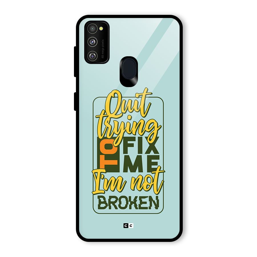 Not Broken Glass Back Case for Galaxy M21