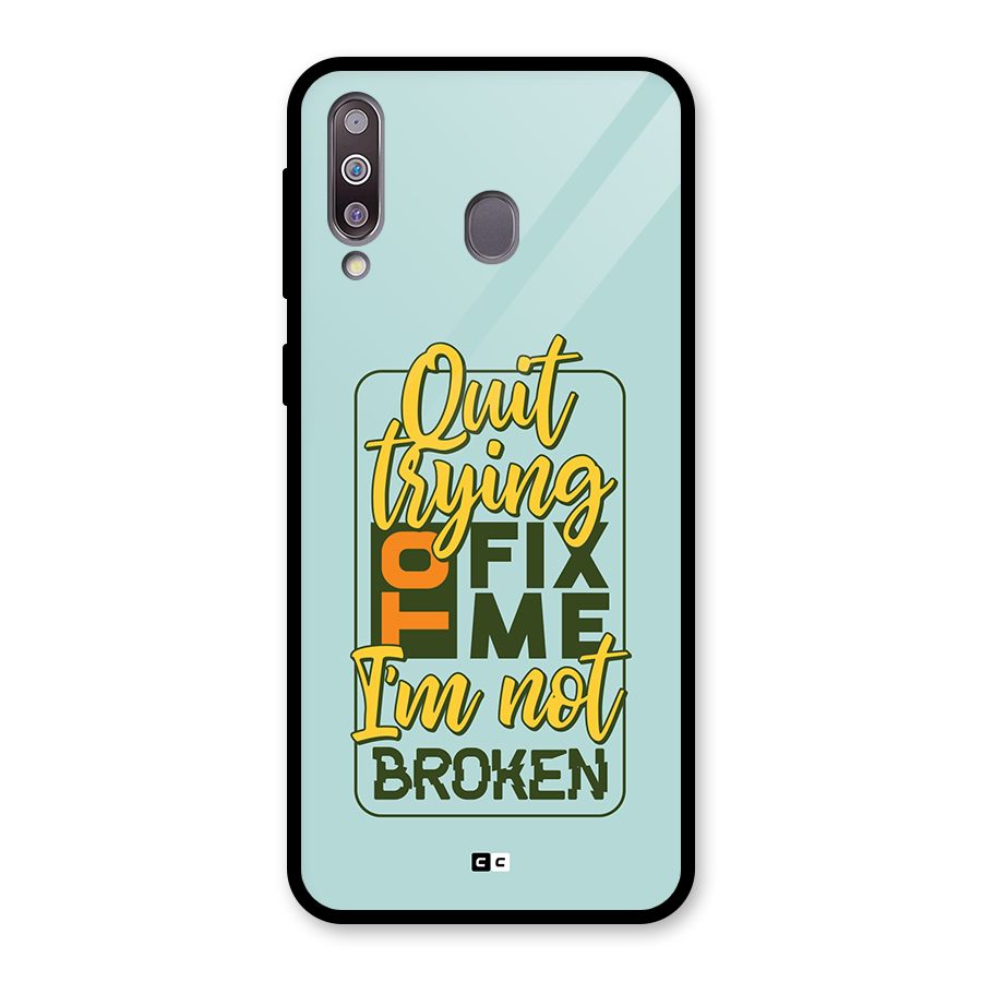 Not Broken Glass Back Case for Galaxy M30