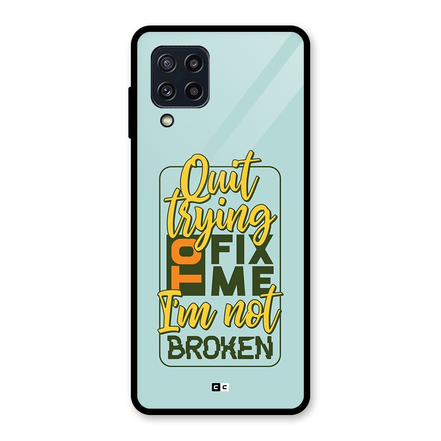 Not Broken Glass Back Case for Galaxy M32