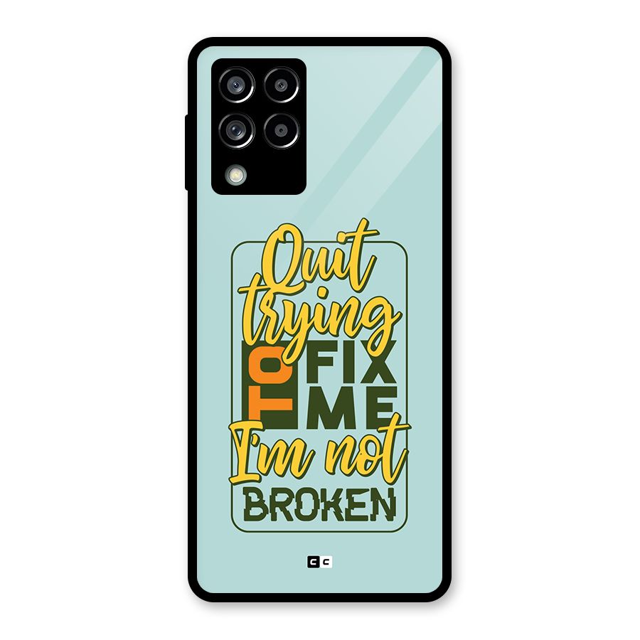 Not Broken Glass Back Case for Galaxy M53 5G