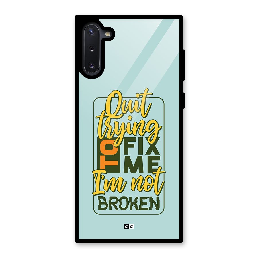 Not Broken Glass Back Case for Galaxy Note 10