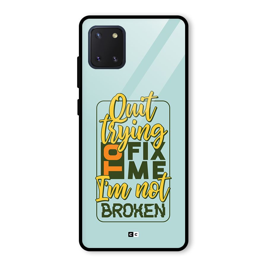 Not Broken Glass Back Case for Galaxy Note 10 Lite