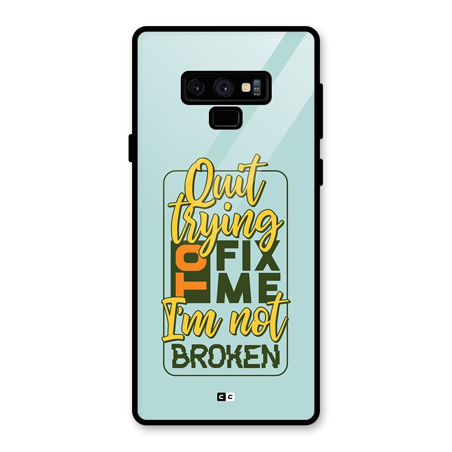 Not Broken Glass Back Case for Galaxy Note 9