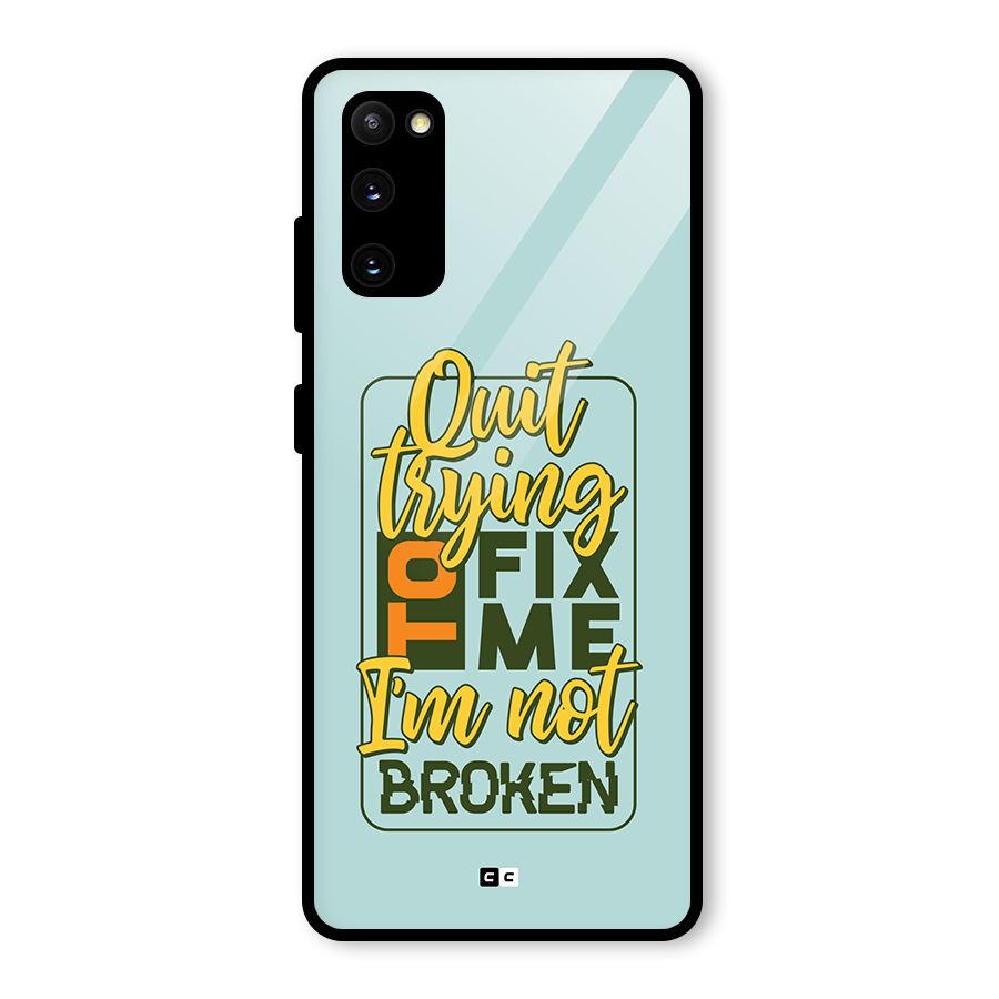 Not Broken Glass Back Case for Galaxy S20 FE
