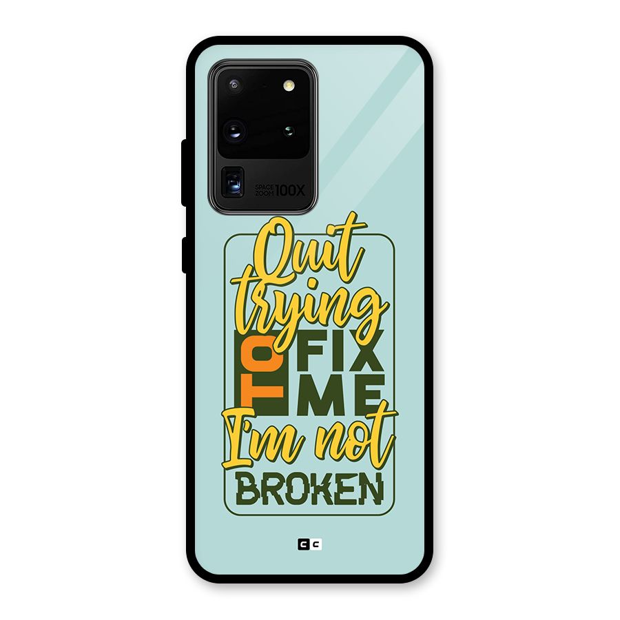 Not Broken Glass Back Case for Galaxy S20 Ultra