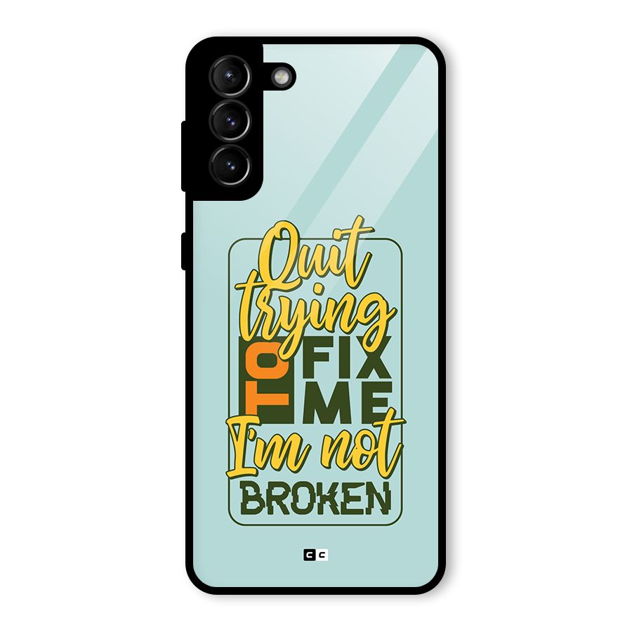 Not Broken Glass Back Case for Galaxy S21 Plus