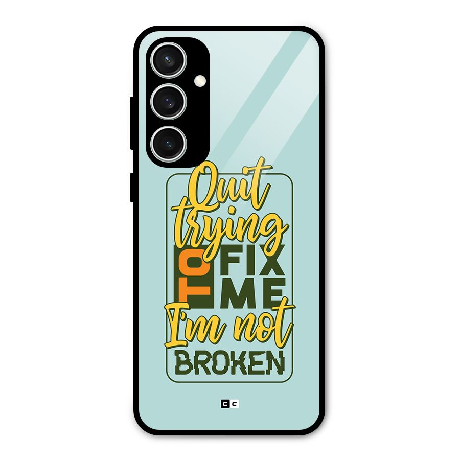Not Broken Glass Back Case for Galaxy S23 FE