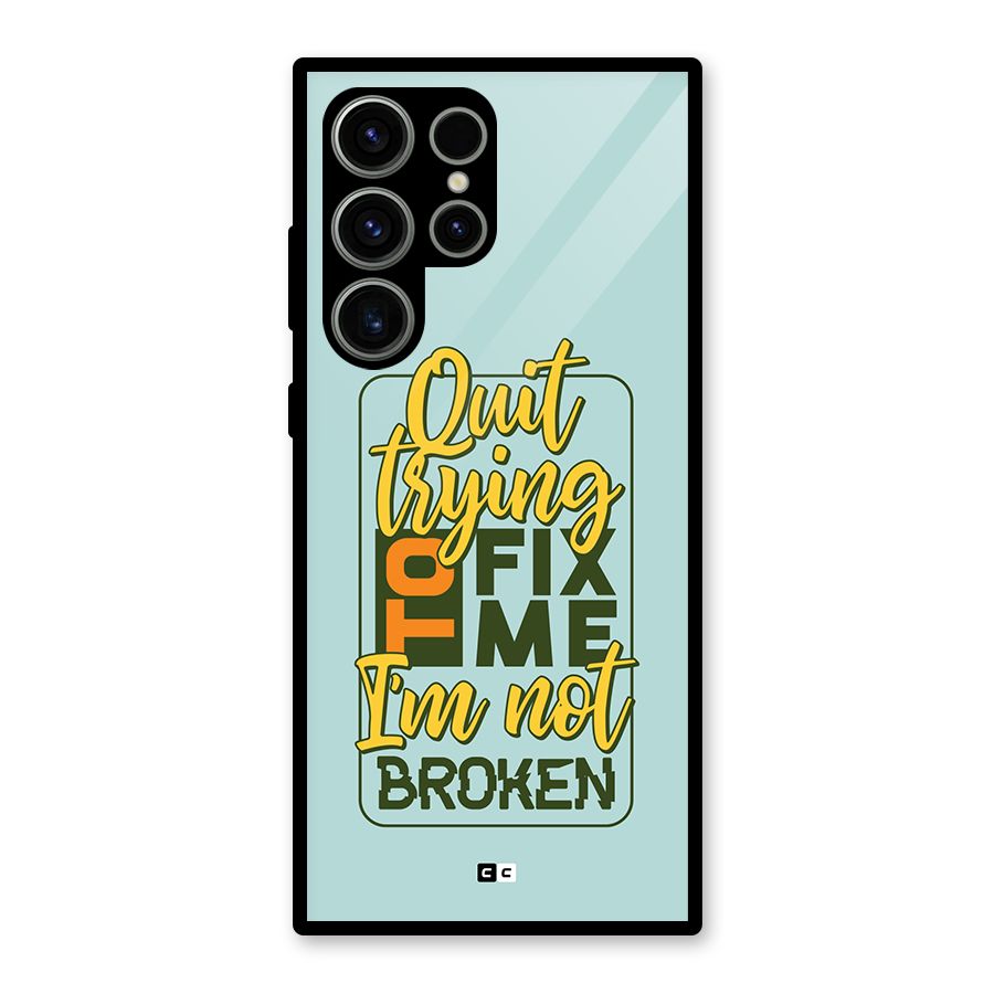 Not Broken Glass Back Case for Galaxy S23 Ultra