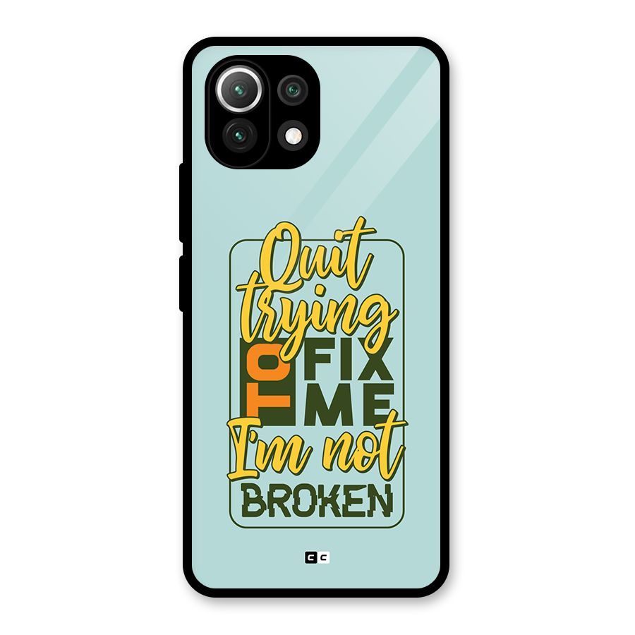 Not Broken Glass Back Case for Mi 11 Lite