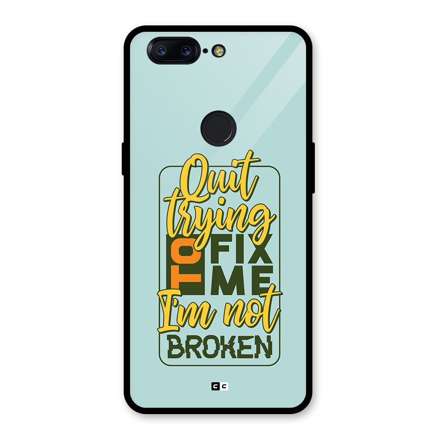 Not Broken Glass Back Case for OnePlus 5T