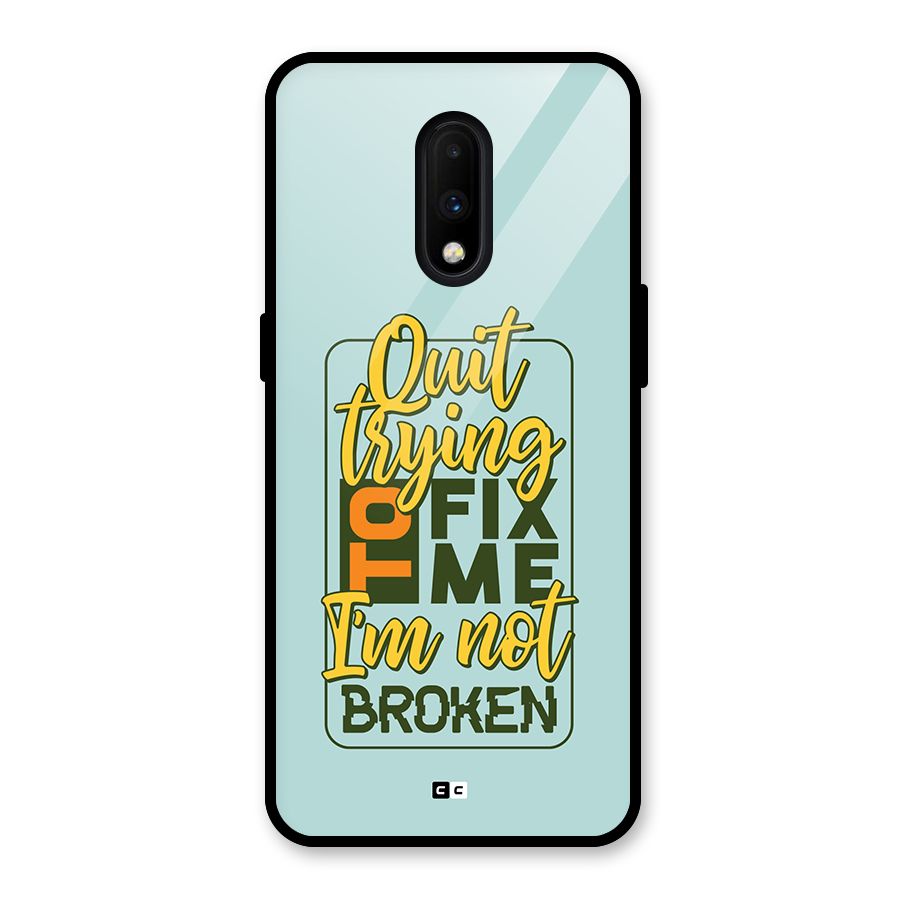Not Broken Glass Back Case for OnePlus 7