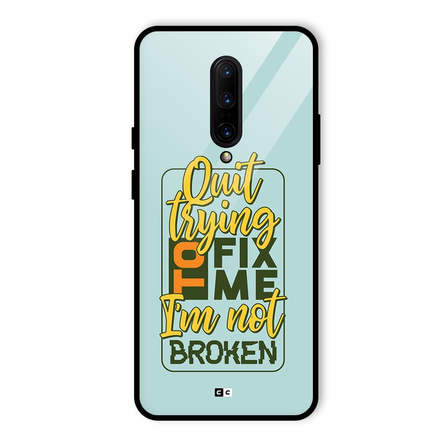 Not Broken Glass Back Case for OnePlus 7 Pro