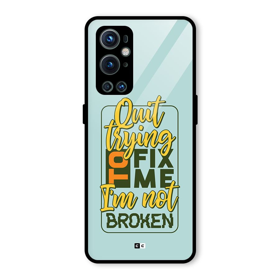 Not Broken Glass Back Case for OnePlus 9 Pro