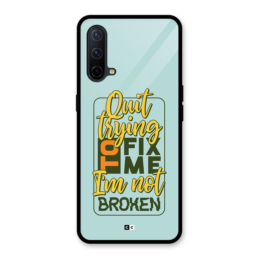 Not Broken Glass Back Case for OnePlus Nord CE 5G