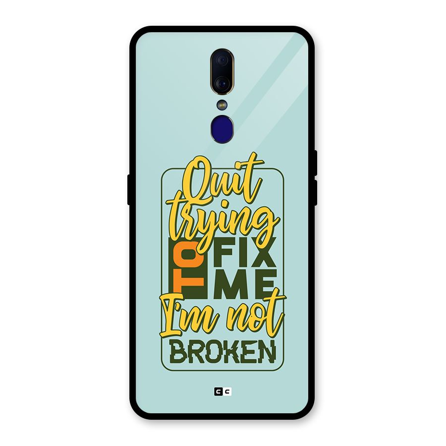 Not Broken Glass Back Case for Oppo F11