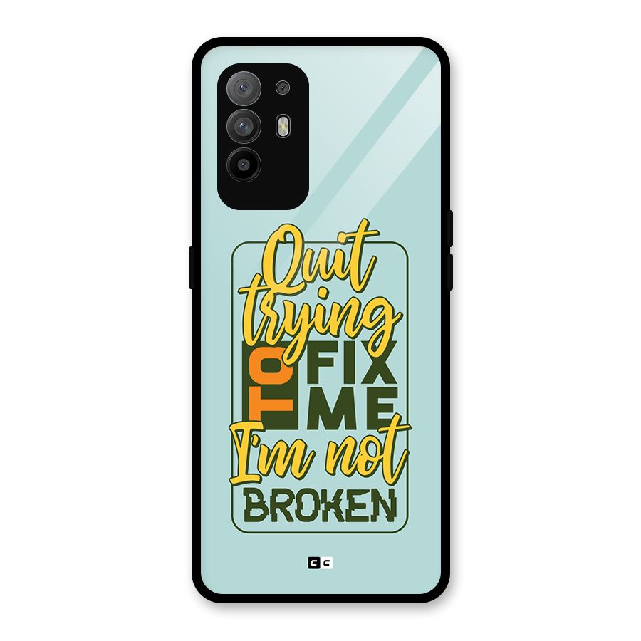 Not Broken Glass Back Case for Oppo F19 Pro Plus 5G