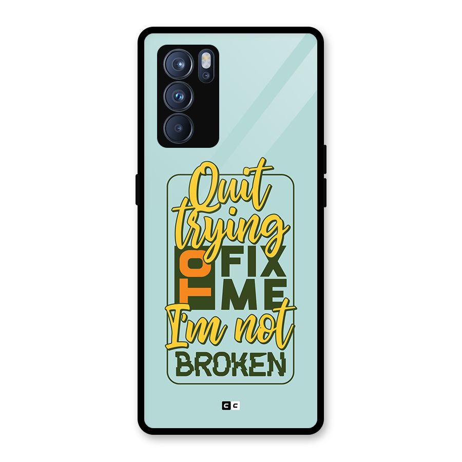 Not Broken Glass Back Case for Oppo Reno6 Pro 5G