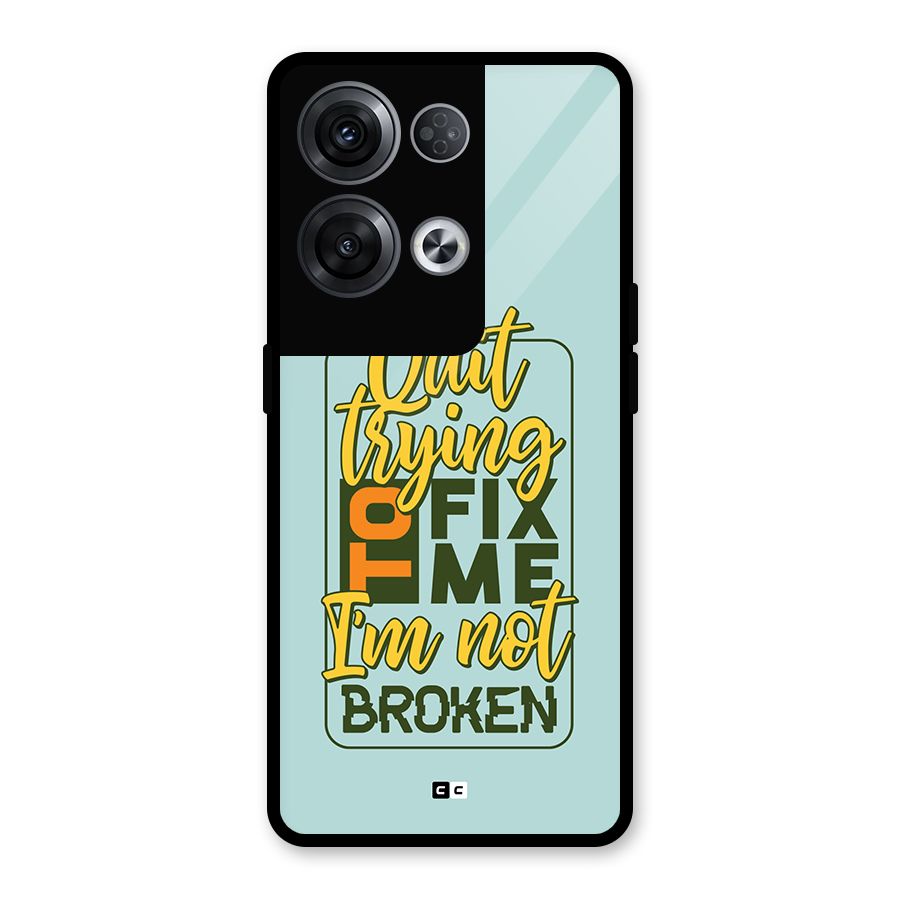 Not Broken Glass Back Case for Oppo Reno8 Pro 5G