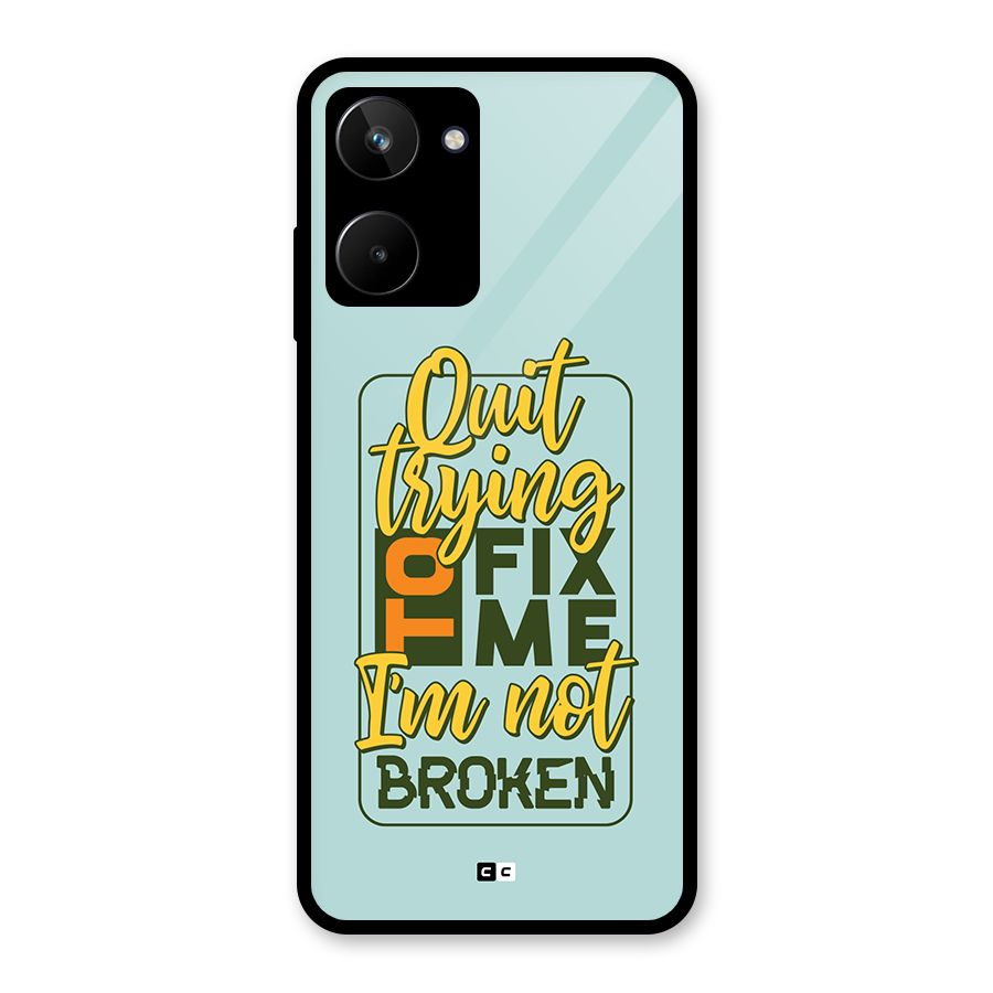 Not Broken Glass Back Case for Realme 10
