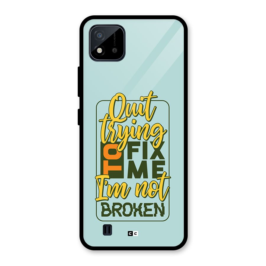 Not Broken Glass Back Case for Realme C11 2021