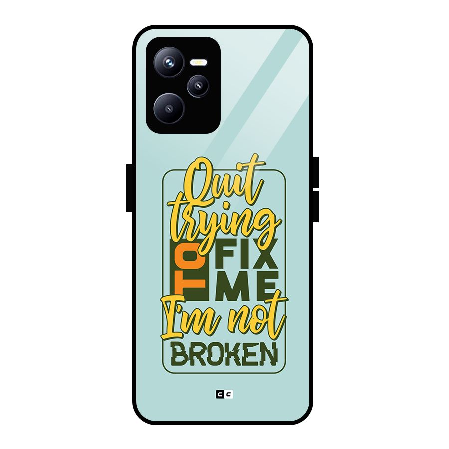 Not Broken Glass Back Case for Realme C35