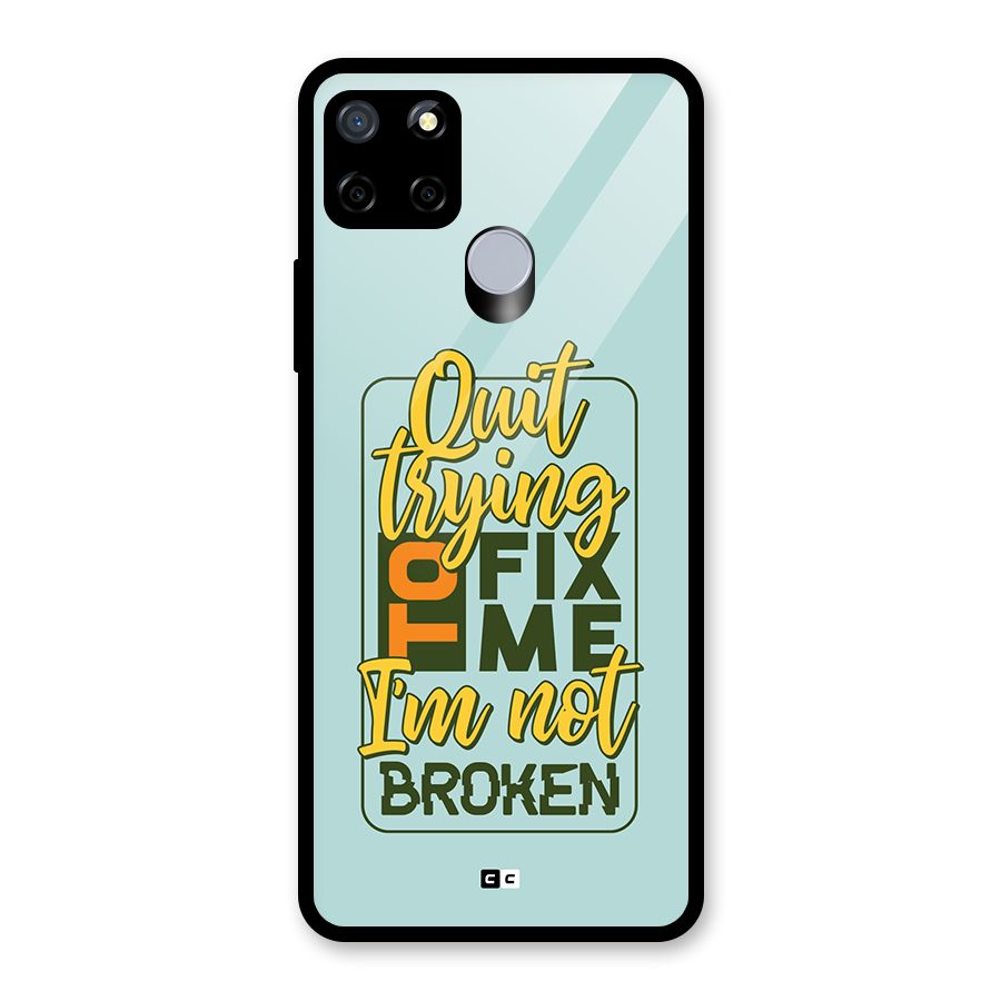 Not Broken Glass Back Case for Realme Narzo 30A