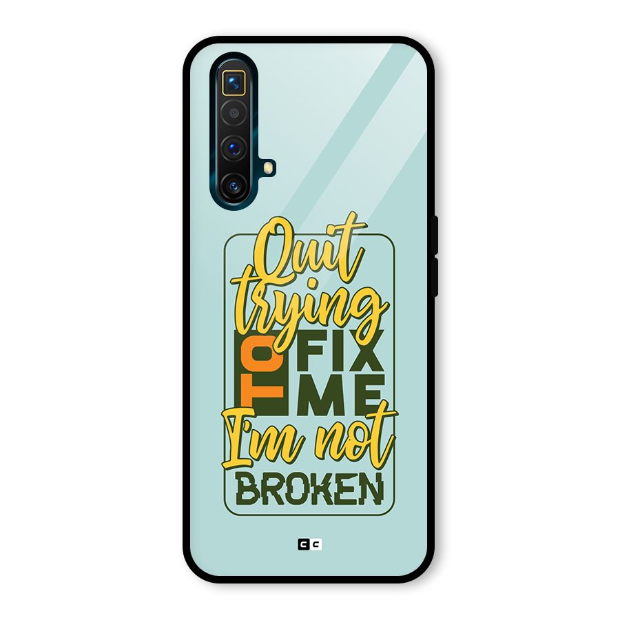 Not Broken Glass Back Case for Realme X3